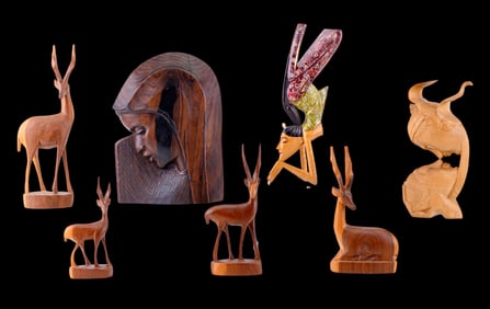 Carved Figural Sculptures (7 Pc.)