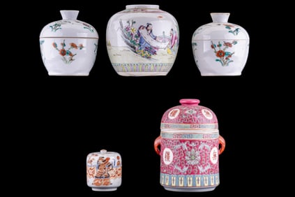 Famille Rose and Imari Jar