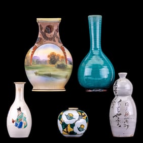 Japanese Porcelain Vases and Tokkuri