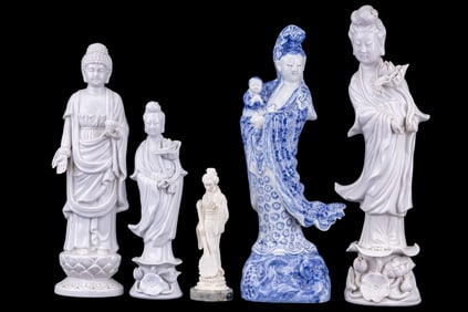 Guanyin Porcelain Statuettes (5)