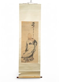Shouxing Celestial God on Silk Scroll > 5' L