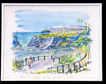 Alfred Birdsey (1912-1996) Bermuda Seascape WC