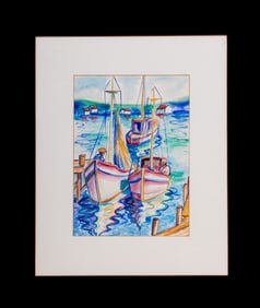 Donna Schuster (1853-1953) Nautical Watercolor