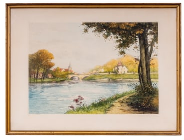 Manuel Robbe (1872-1936) Signed Etching