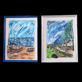 Andre Francois Signed Oil Paintings (2 Pc.)