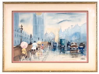 James Carlin (1906-1005) W/C, London Scene
