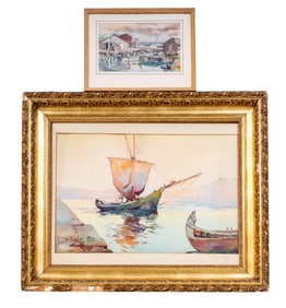 Marius H. Robert, G. Payne Nautical Watercolors