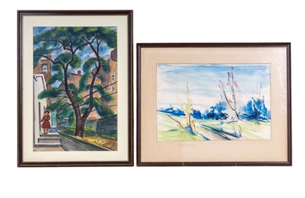 Vintage Signed Watercolors (2 Pc.)
