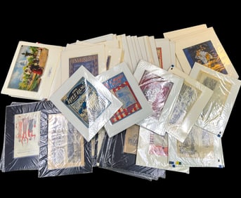 Approx. 59 Sheet Music Covers Engravings, Prints