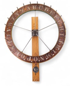 Americana Stenciled & Painted Carnival Wheel 27"