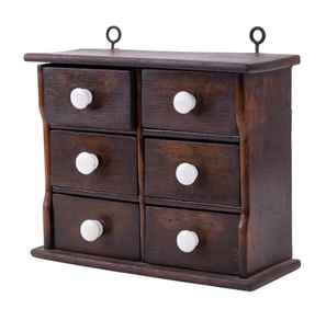 Small Apothecary Cabinet, Porcelain Pulls