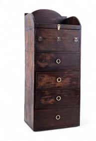 Antique Wood Spool Cabinet