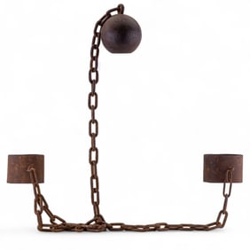 Late 19th, Early 20th C Chain Gang Ball & Chain