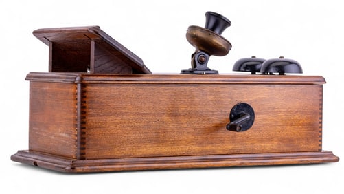Early Western Electric Oak Wood Wall Phone