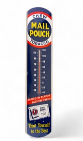 Chew Mail Pouch Tobacco Metal Thermometer