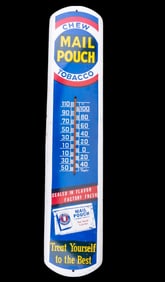 Chew Mail Pouch Tobacco Metal Thermometer