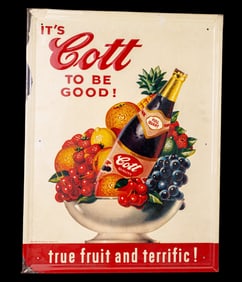 Cott Beverages "Its Cott to Be Good" Advert. Sign