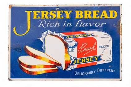 Jersey Bread Vintage Metal Advertising Sign