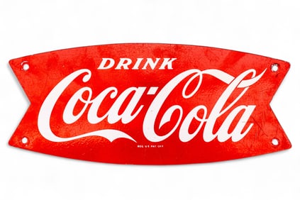 Vintage Drink Coca-Cola Sign 12" x 5.25"
