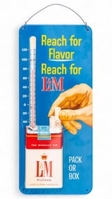 Vintage L&M Cigarettes Advertising Thermometer