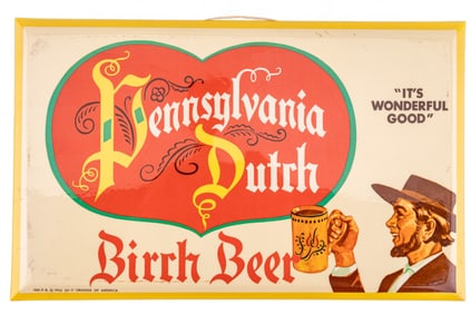 1955 Pennsylvania Dutch Birch Beer Sign