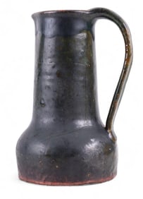 Antique Wheel Thrown Ceramic Pitcher