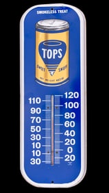 Vintage Topps Sweet Snuff Metal Thermometer