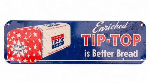 Early Tip-Top Bread Enriched Metal Sign