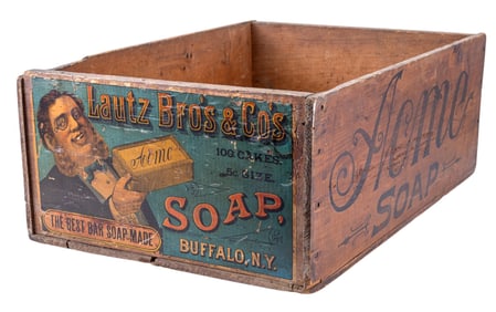Antique Lautz Brothers Acme Soap Crate