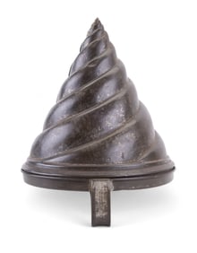 Early 20th C Tin Seashell Ice Cream Mold