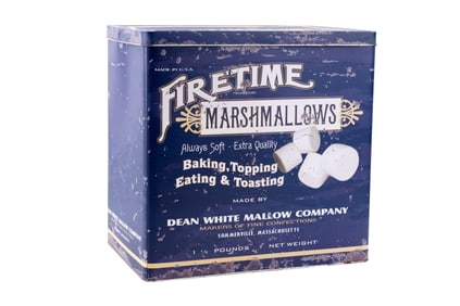 Large Vintage Fireside Marshmallow Tin