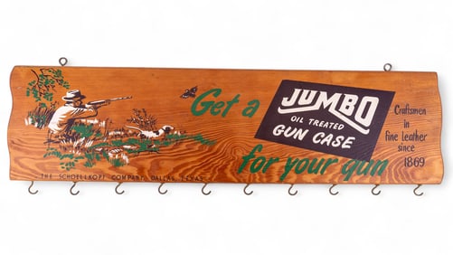 Jumbo Oil Treated Gun Case Advertising Rack