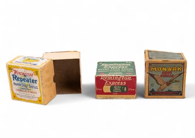 Paper Wrapped Shotgun Shells and Boxes