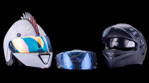 Motorcycle Helmets (2) (One Never Used)