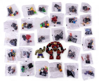 Lego Marvel Mini Figures Grouping, NIB (31 Pc.)