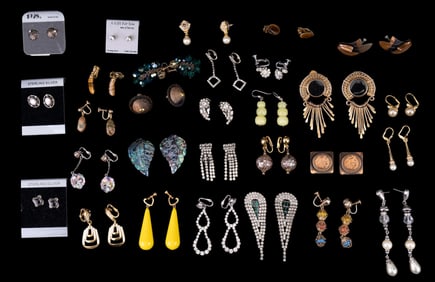 Sterling Silver, Vintage & more Earrings (25+ Pc)