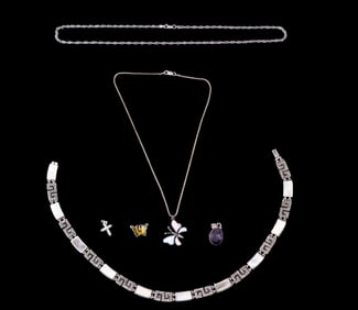Sterling Silver Panel Necklace, more Sterling