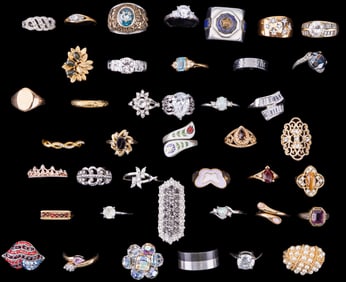 Cocktail Rings, Sterling (41 Pc.)