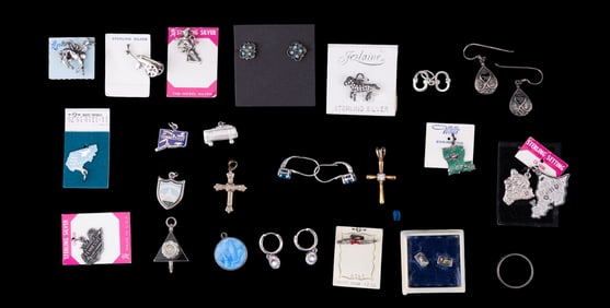 Sterling Silver Figural Charms, more