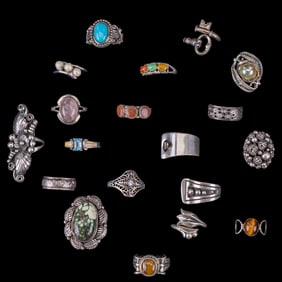 Sterling Silver Rings (19 Pc.)