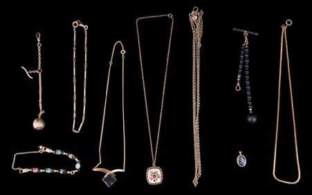 Victorian Gold Filled Jewelry, Fobs, more