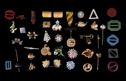 Vintage Designer Brooches and Stick Pins