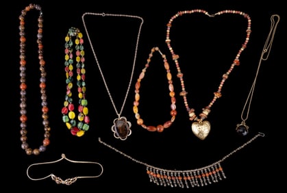 Stone and Glass Bead Necklaces