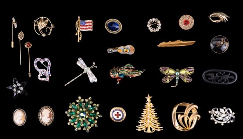 Designer Brooches and Stick Pins
