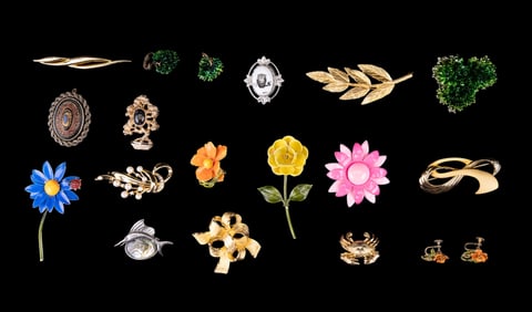 Designer Mid Century Brooches