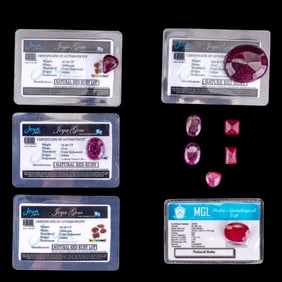 Natural Cut Color Enhanced Ruby Stone Collection