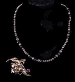Sterling Brooch and Necklace
