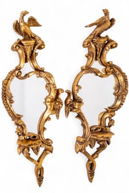 Pair of Rococo Style Eagle Mirrors