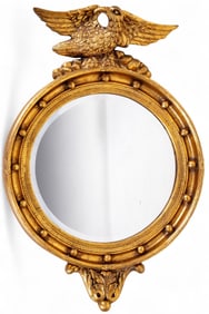 Giltwood Bullseye Federal Style Mirror (NIB)