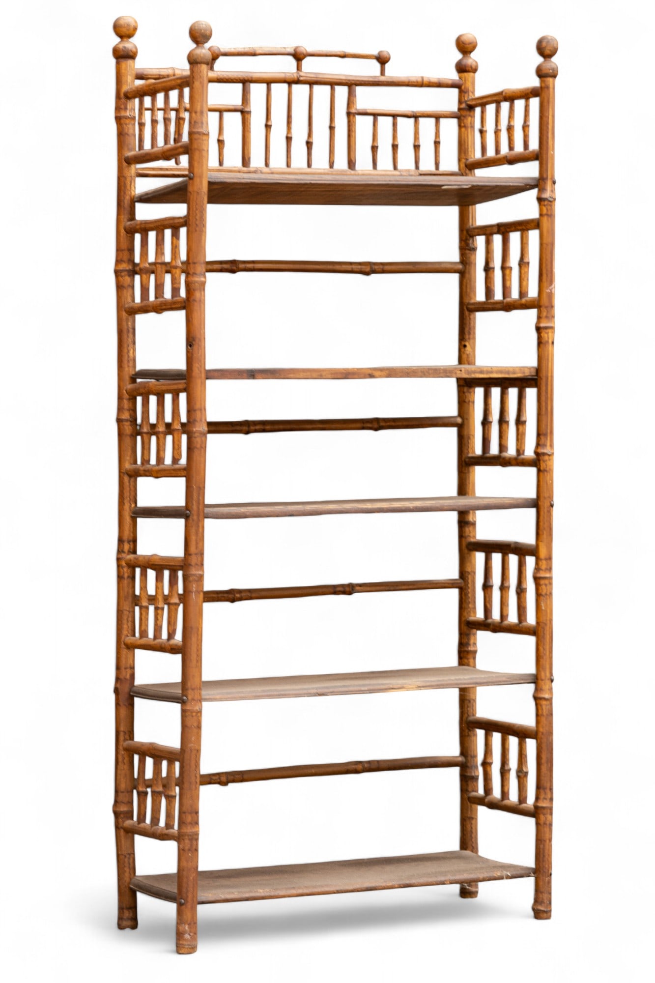 Antique Bamboo 5-Shelf Bookrack (1 of 10)